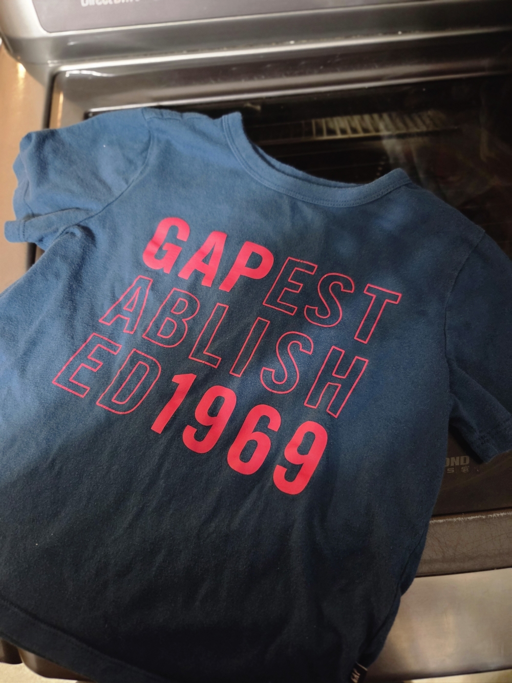 GAP Navy Blue Tee with Bright Red '1969' Graphic